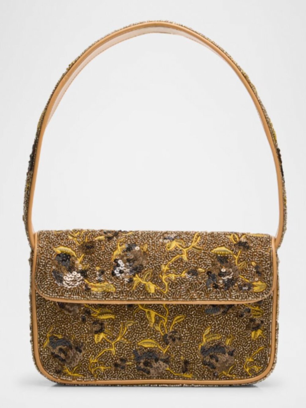 NWT STAUD Tommy Beaded Bag, Vintage Floral